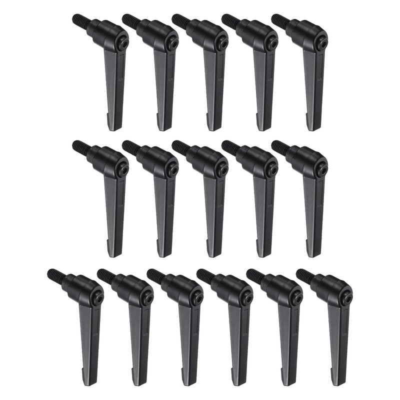 sourcing map 16pcs Lever Adjustable Handles M8 x 15mm Metric