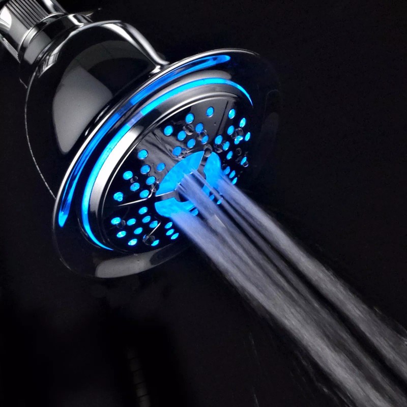 DreamSpa® PowerSpa® LED High Pressure Shower Head with 4 Settings