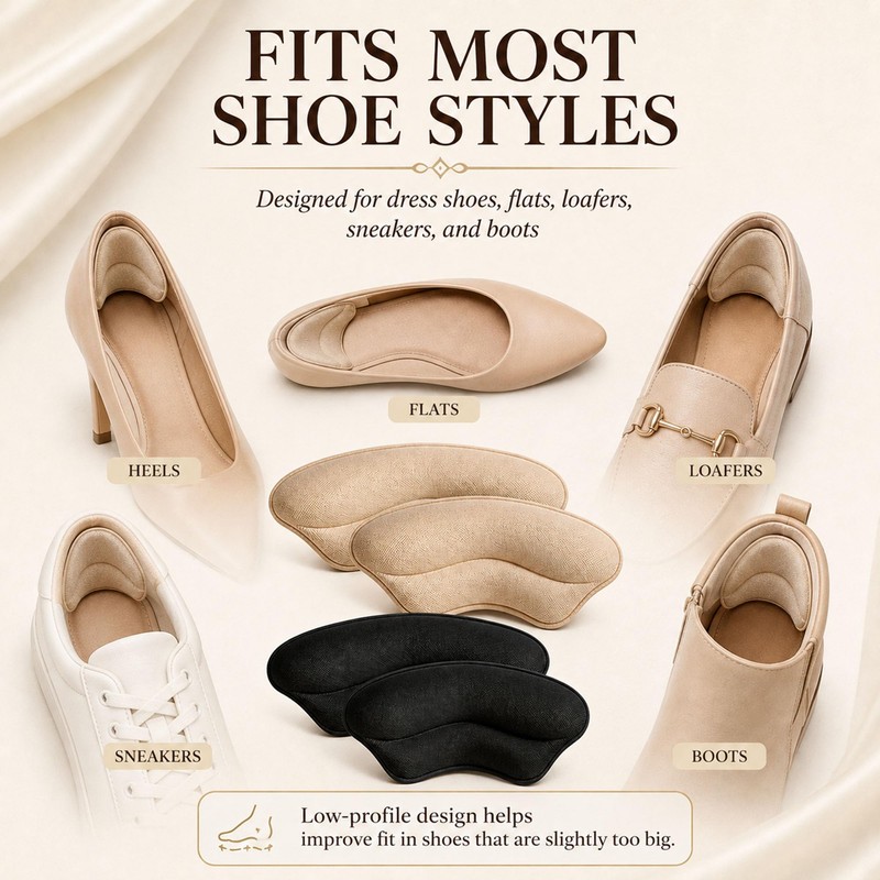 Heel Pads for Shoes, 12Pcs Heel Grips Inserts for Loose