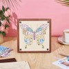 INFUNLY DIY Schmetterlingskunstset Aus Stoff Und Holz 6.7"×6.7" Schmetterling Kunstset