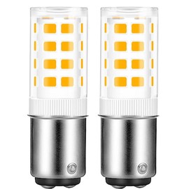 BA15D LED Double Contact Bayonet Base 120 Volts 4W Bulb，Warm 3000k,40W Halogen Replacement Bulb，No-Dimmable Sewing Machine Bulbs Pack of 2……