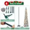 Warmiehomy 5ft/150cm Collapsible Christmas Tree Glittering Pencil Christmas Trees with