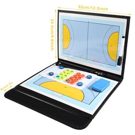 Silkwish Tactics Board Handball, Handball Accessories, Tactics Board Handball with Marker Pen, Magnets, Handball Trainer Tactics Board for Training or Game Analysis