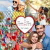 Gradleen Keyless Love Lock Single Heart Padlock,15PCS Red 3.5" 50mm