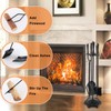 Gtongoko 5 Pcs Fireplace Tools Set 32" Black Wrought Iron