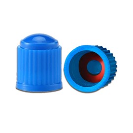 Piburth Tire Stem Valve Caps with O Rubber Ring, Dustproof Airtight Seal Wheel Stem Covers, Universal Accessories for Cars, SUVs, Bicycles,Trucks and Motorcycles (Blue, 10PCS)