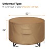NEXCOVER Round Fire Pit Cover, Waterproof 600D Heavy Duty Cover