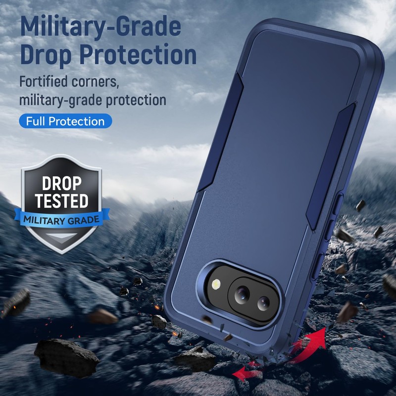 Warsia for Pixel 9a Case, with HD Screen Protector [Military