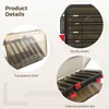 Fishing Tackle Box, Double Layer Foldable Lure Storage Organizer, Transparent