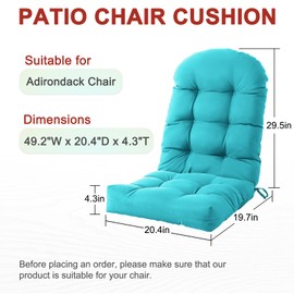 ABCPATIO Patio Chair Cushion Waterproof Fade-Resistant Thickened Turquoise