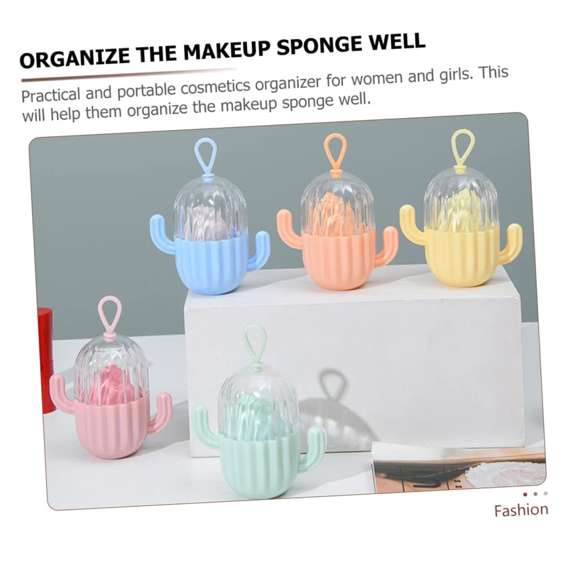 WOONEKY Beauty Egg Box Makeup Sponge Travel Case Reusable Sponge