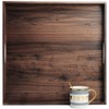MAGIGO 19 x 19 Inches Large Square Black Walnut Wood