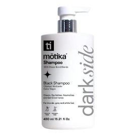 Motika Shampoo Negro - Matizador De Rubios Humo 450ml