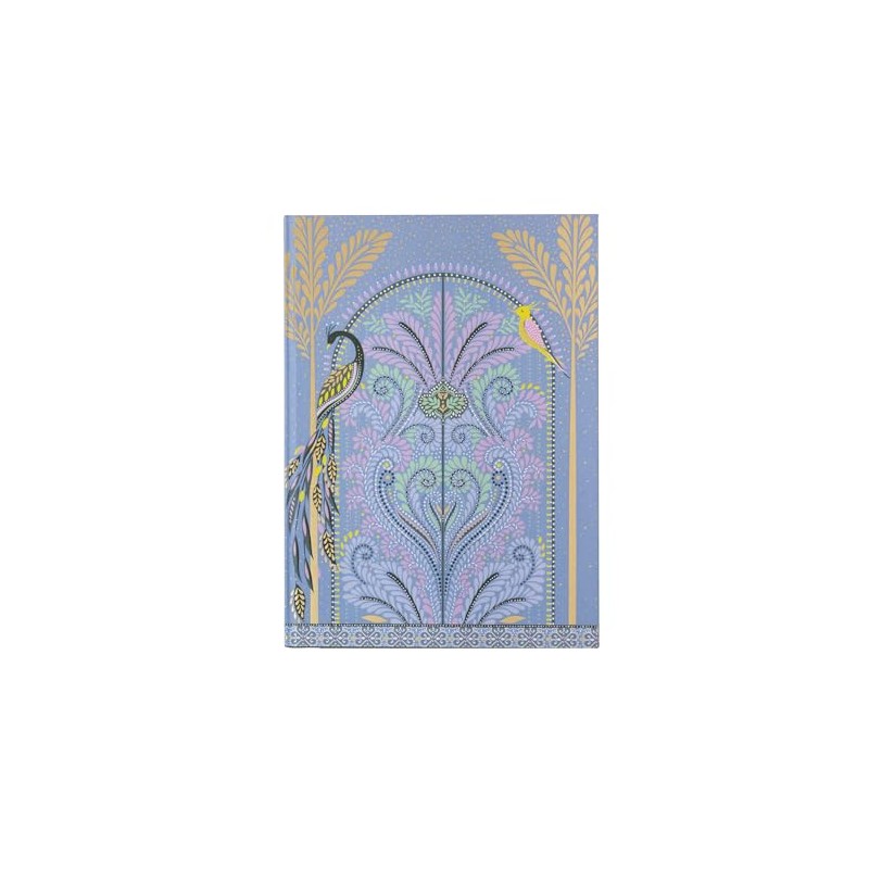 Sara Miller Savannah A5 Fabric Journal, 200 Ruled gold edged