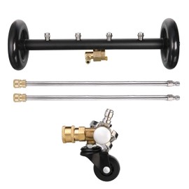 Tool Daily Dual-Function Undercarriage Cleaner with Swivel Wheel, Surface Cleaner for Pressure Washer, Underbody Car Wash Water Broom, 16 Inch, 4000 PSI