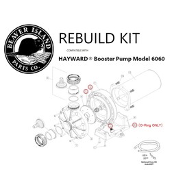 Beaver Island Parts Co. Fits Hayward Booster 6060 Pump O-Ring Seal Gasket Repair Rebuild Kit
