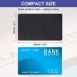 PATIKIL 30 Pack Metal Business Cards Anodized 0.8mm Thick Anodized Aluminum Blanks Name Card 3.4x2.1Inch Laser Engrave Printable Name Card for Custom DIY, Black