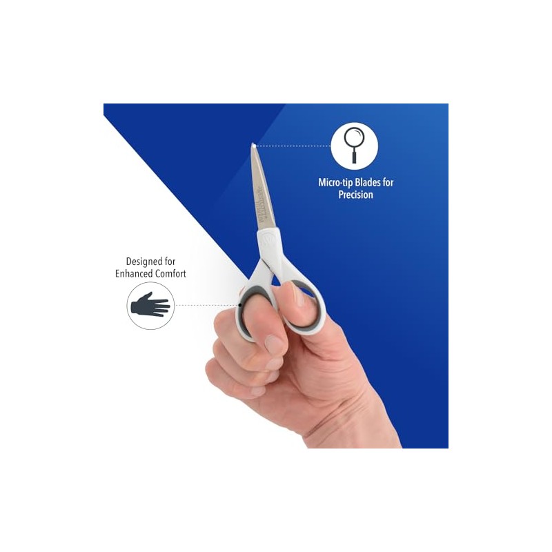 Westcott Tijeras de titanio rectas de 12.7 cm con micropunta