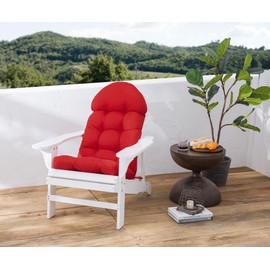 Enipate Weather Resistant Cushions for Adirondack Chair High Back Rocking Chair Cushion Indoor Outdoor Patio Tufted Lounge Cushion Seat Pads