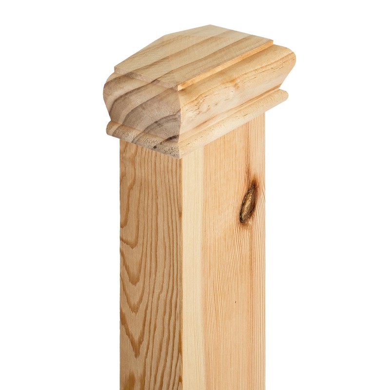 Cambridge Clear Pine Pyramid Newel CAPS 90mm, Half Stair Newel
