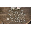 Gaslands Tiny Weapons Pack 40 items Silver 3d printed. 19