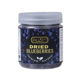 J J Crunch N Munch Dried Blueberries - 120g, All Natural, No Added Sugar, No Oil, 100% Whole Fruit, Crunchy & Delicious Healthy Snack