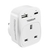 TESSAN UK to USA Plug Adapter with 2 USB, American