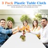 YSYJ 3 Pack White Plastic Tablecloth Disposable Rectangular Table Cloth