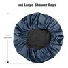 Amamba Shower Cap,100% Real Satin Lined Shower Caps,Extra Large Shower