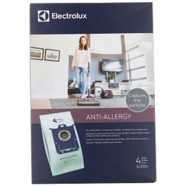 Electrolux EL202G S-Bag Anti-Allergy Synthetic Vacuum Bags, 4 Pack, Blue