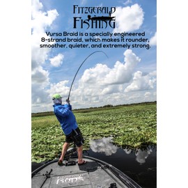 Fitzgerald Fishing Vursa Braided Fishing Line - The 8 Strand, Longer Casting, Fade Resistant Freshwater and Saltwater Fishing Line - Green