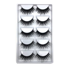 TooToo 3D 5 Pairs Mink Natural Thick False Fake Eyelashes Eye Lashes Makeup Extension (G805(5 Pairs))