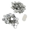 100 Sets Blank Button Badge Parts Set Round Shape Rust