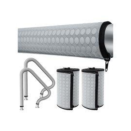 Kakolvan Swimming Pool Handrail Cover, Non-Slip Railing Handle Grip Covers with Zippers, Fit Most Above/Inground Pool Hand Rails, Cooling, Soft & Comfortable Touch Ladder Sleeve (8 Ft, 2 Pack)