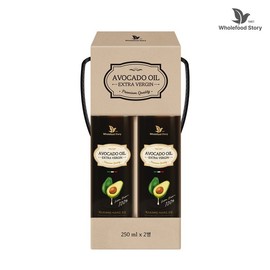Whole Food Story [홀푸드스토리] 엑스트라버진 아보카도 오일 선물세트 (2개입/2병) [Whole Food Story] Extra Virgin Avocado Oil Gift Set (2 pieces/2 bottles)