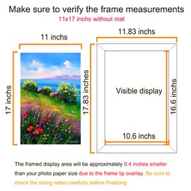 BESCRCL 11x17 Picture Frame Wall Hanging Photo Frame, Black, 1 Pack