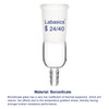 Labasics Inlet Adapter, Borosilicate Glass with 24/40 Standard Outer Cut