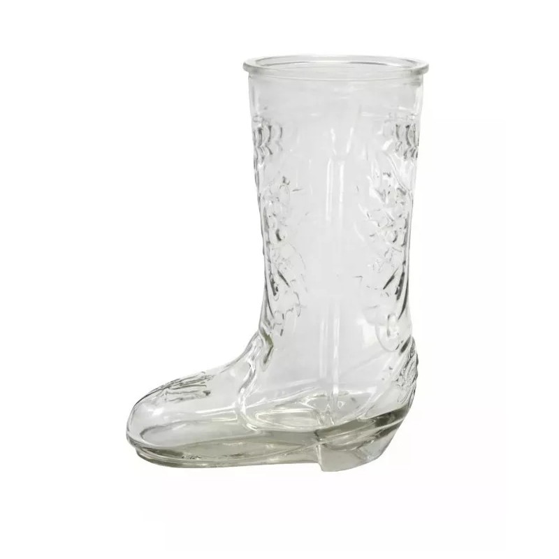 THE PIONEER WOMAN HAND BLOWN GLASS COWBOY BOOT VASE~DRINKING CUP