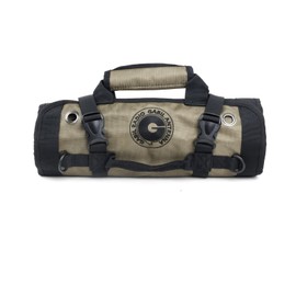 Antenna Roll Bag for Ham Radio – GR-ARB01 Brown | 1680D Water-Resistant Organizer for Coils, Whips, Tools | Lightweight, Durable, Modular Pockets