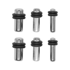 Pierce2GO 12 Piece Set OF 316L Stainless Steel  SILVER Plug/Tapers Set