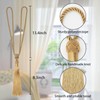 2 Pack Long Tassel Curtain Tiebacks Handmade Braided Rope Knot