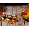 Castel Royale Mix Metal Pooja Decorative Diya, Diwali Gift Item,Metal