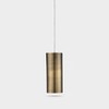 Pushka Home Contemporary Brushed Solid Brass Aged Antique Gold Cylindrical