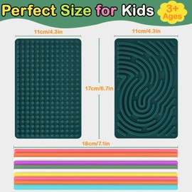 ZQSFPK Sensory Activity Board, Sensory Toys, Sensory Activity Board, Sensory Toys for Autism, Autism Toys, 6 Colors Sensory Toy Game Controllerfor Kids 2+ & Adults with 20 Strings