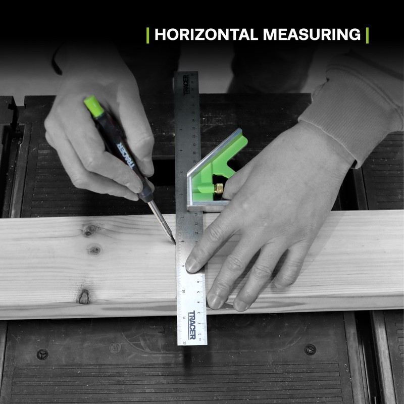 TRACER Combination Square 300mm (12 Inch). 45/90 degree Measuring Tool