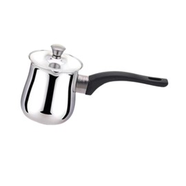 Fenteer Turkish Coffee Pot Butter Warmer Pot Chocolate Melting Pan Universal Coffee Maker Stainless Steel for Office Home Travel, 720ml