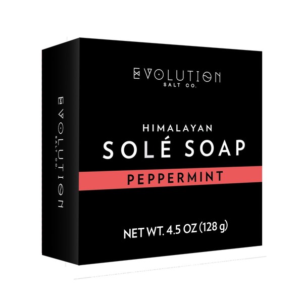 Evolution Salt - Himalayan Sole Bath Soap Peppermint, 4.5 oz