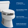 Bemis Steadfast 3" Raised Toilet Seat with Open-Front, Hinges that