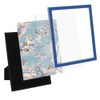 Laura Ashley 8x10 Riverside Blue Enamel Picture Frame, Silver Metal