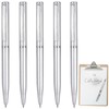 5PCS Retractable Ballpoint Pen,Ballpoint Pe/ns,Small Pens Mini P/en,Stainless Steel Point